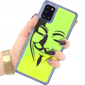 ETUI PIASEK FLUO do SAMSUNG A31 Case Zielony Wzory