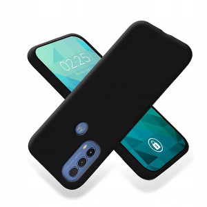 Etui Smooth Do Motorola Moto E30 Matowy Czarny