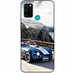 Etui Szklane do HUAWEI HONOR 9A Case Auta Wzory