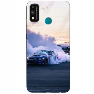 Etui Szklane do HUAWEI HONOR 9X LITE Auta Wzory