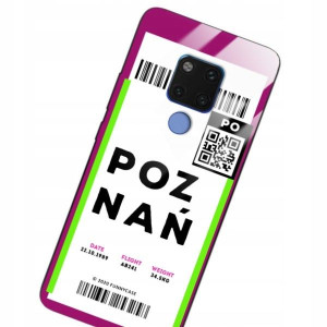 Etui Szklane Do Huawei Mate 20 Bilet Podróż Wzory