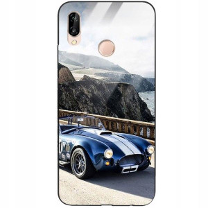 Etui Szklane do HUAWEI P20 LITE Case Auta Wzory