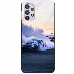 Etui Szklane do SAMSUNG A32 5G Case Auta Top Wzory