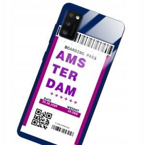 Etui Szklane Do Samsung A41 Bilet Podróż Wzory