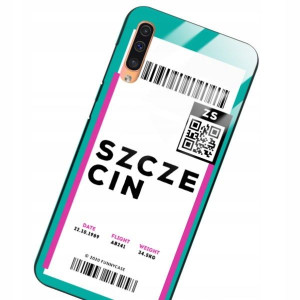 Etui Szklane Do Samsung A50 Bilet Podróż Wzory
