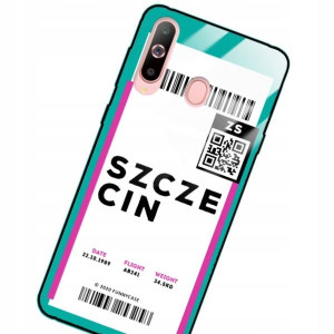 Etui Szklane Do Samsung A60 Bilet Podróż Wzory