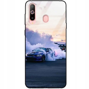 Etui Szklane do SAMSUNG A60 Case Auta Top Wzory