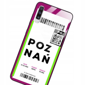 Etui Szklane Do Samsung A70 Bilet Podróż Wzory