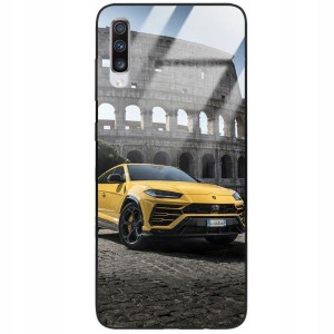 Etui Szklane do SAMSUNG A70 Case Auta Top Wzory