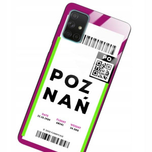 Etui Szklane Do Samsung A71 Bilet Podróż Wzory