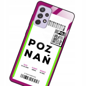 Etui Szklane Do Samsung A72 Bilet Podróż Wzory
