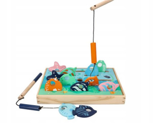 Drewniana Gra Łowienie Rybek Wędkowanie Adam Toys