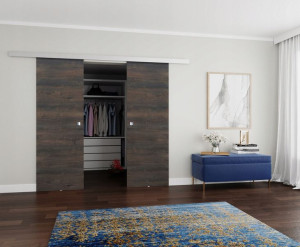 Drzwi przesuwne SIMPLE DUO 160 naścienne jesion