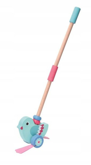 Drewniany Ptaszek na kiju do pchania Adam Toys