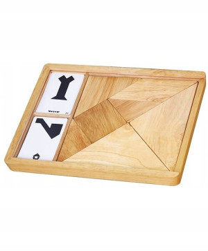 Viga Puzzle drewniane układanka logiczna TANGRAM
