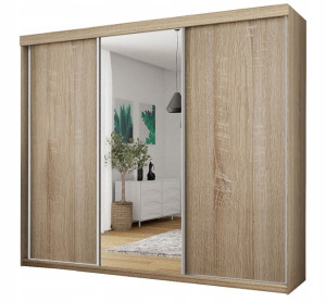 Szafa przesuwna DIEGO I 250cm BIAŁA, SONOMA