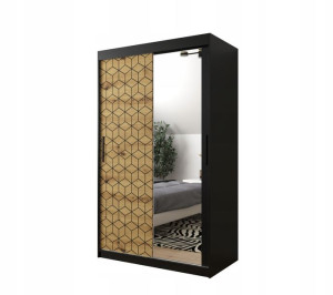 Szafa przesuwna Heksagon II 120 x 200 x 62 czarna