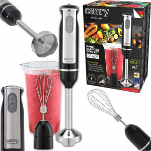 Blender Ręczny Turbo 1000w Pojemnik Trzepaczka 2w1
