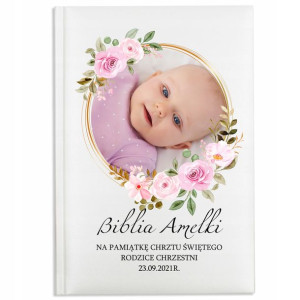 BIBLIA dla DZIECI Prezent na CHRZEST+ ZDJĘCIE IMIĘ