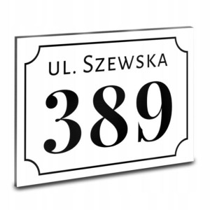 DUŻA Tablica Adresowa na dom NUMER DOMU wzór 96