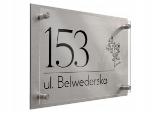 TABLICZKA adresowa DIBOND 3x32x21 3D WIELE WZORÓW