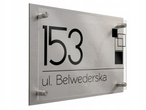 TABLICZKA adresowa DIBOND 3x32x21 3D WIELE WZORÓW