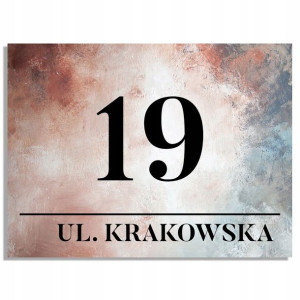 Tabliczka ADRESOWA Własny NR DOMU 40x30 MiX Wzorów