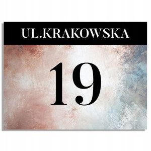 Tabliczka ADRESOWA Własny NR DOMU 40x30 MiX Wzorów