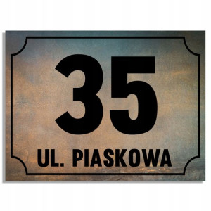 Tabliczka ADRESOWA z Numerem DOMU 40x30 MiX Wzorów