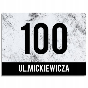 Tabliczka ADRESOWA z Numerem DOMU 40x30 MiX Wzorów