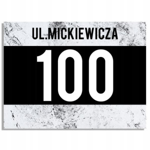 Tabliczka ADRESOWA z Numerem DOMU 40x30 MiX Wzorów