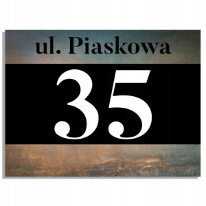 Tabliczka ADRESOWA z Numerem DOMU 40x30 MiX Wzorów