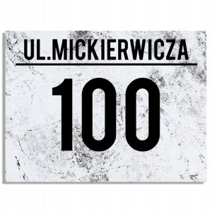 Tabliczka ADRESOWA z Numerem DOMU 40x30 MiX Wzorów