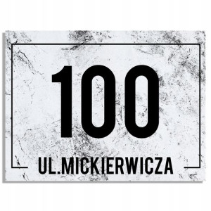 Tabliczka ADRESOWA z Numerem DOMU 40x30 MiX Wzorów