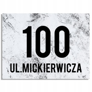 Tabliczka ADRESOWA z Numerem DOMU 40x30 MiX Wzorów