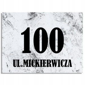 Tabliczka ADRESOWA z Numerem DOMU 40x30 MiX Wzorów