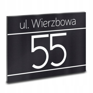 TABLICZKA na dom TABLICA Adresowa CZARNY MAT 165