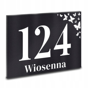TABLICZKA na dom TABLICA Adresowa CZARNY MAT 183