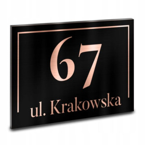TABLICZKA Tablica ADRESOWA DIBOND MIEDŹ 32x21 wz