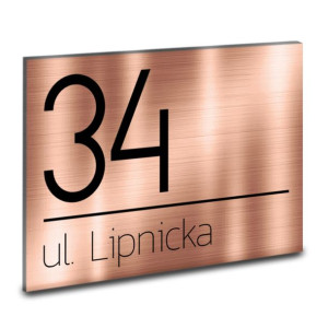 Tabliczka Tablica Adresowa Dibond Miedź 32x21 Wz84