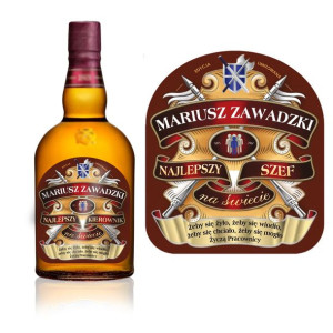 Prezent dla szefa - Etykieta personalizowana Chivas