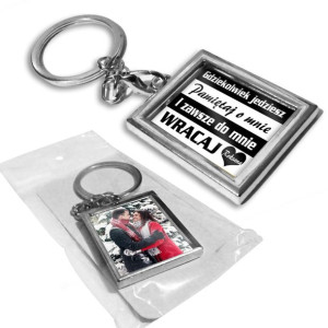 Brelok metalowy,  Zawieszka ze zdjęciem lub personalizacją