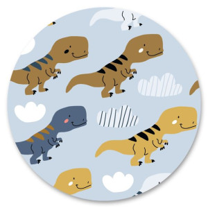 Fototapeta Dla Chłopca DINOZAURY Kreskówka Bajka Dekoracja 100x100cm