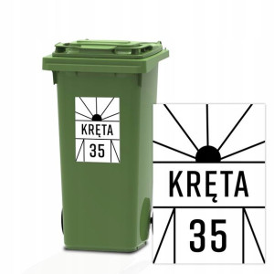 TABLICZKA na KOSZ na ŚMIECI Własny ADRES Wzory