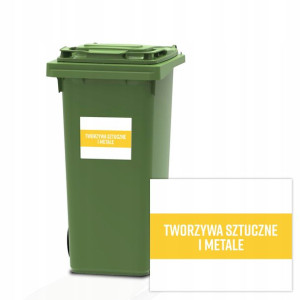 Tabliczka Na Kosz Śmietnik Segregacja Odpadów Wzor