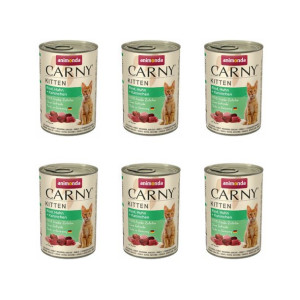 Pakiet Animonda Carny Wołowina, Kurczak z Królikiem Kitten 6 x 400 g