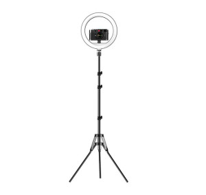 Okrągła lampa 10"  pierścieniowa ze statywem trójnożnym 2,1 m