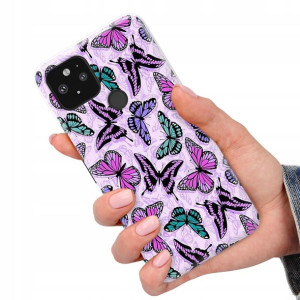 Etui do GOOGLE PIXEL 5 Case Motyle Butterfly Wzory