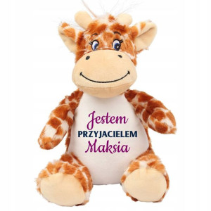 Przytulanka Żyrafa Jestem Przyjacielem Twoje Imię