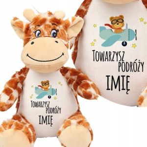 Przytulanka Żyrafa Zabawka Personalizowane Wzory